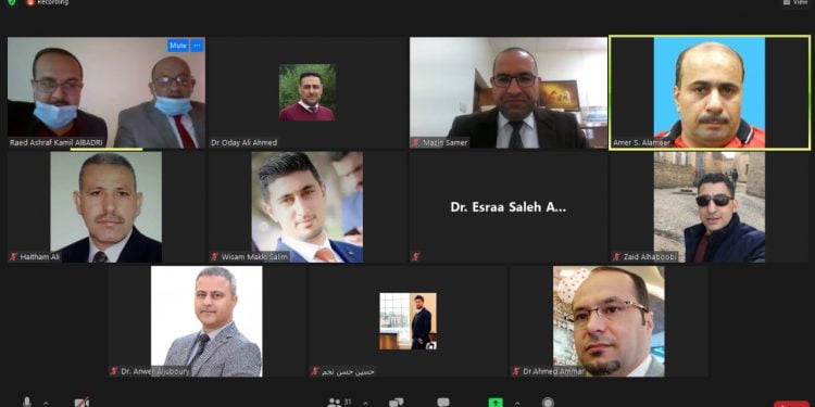 The Ministry of Higher Education and Scientific Research visits the University of Samarra online to view the progress of the electronic examinations