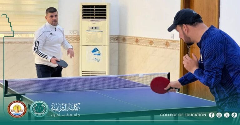 “The College of Education for Humanities finishes as runner-up in the University of Samarra Table Tennis Championship