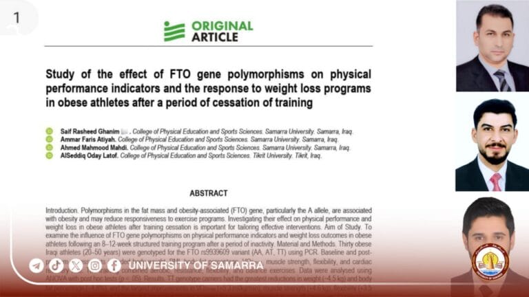 Professors at Samarra University Publish a Scientific Research Paper in a Journal Indexed in Scopus