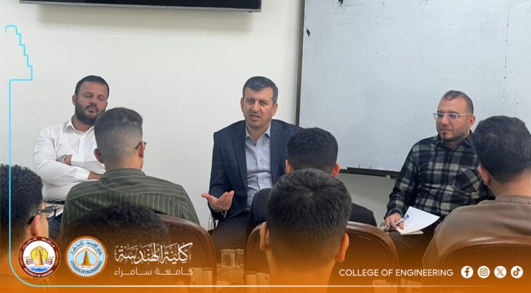 Dean of Samarra Engineering Holds Extensive Meeting with Student Representatives to Enhance the Academic Environment and Overcome Educational Obstacles