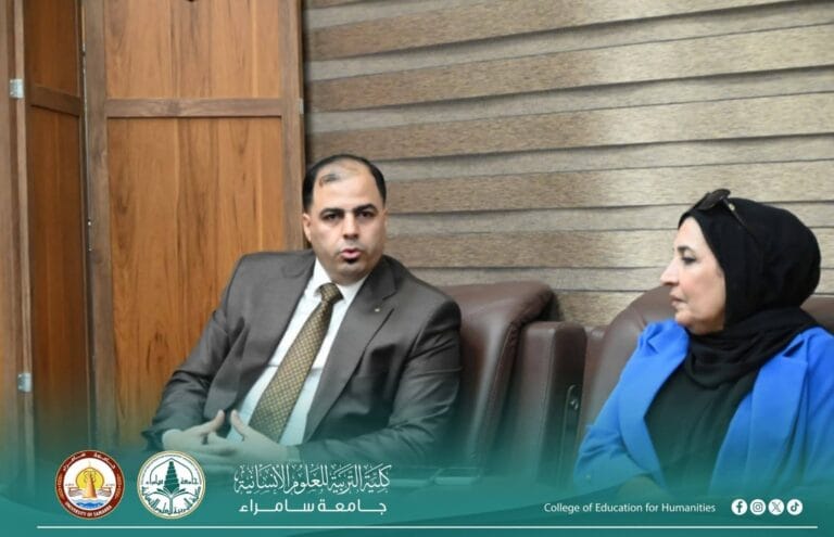The Assistant Dean for Administrative Affairs Meets the External Examiner from the University of Jordan to Evaluate Graduate Studies in the Department of History