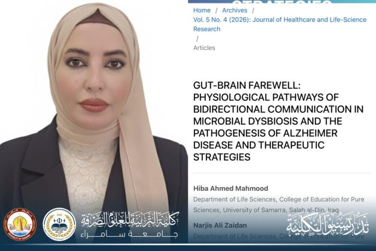 Assistant Lecturer in the Department of Life Sciences Publishes Scientific Research in an International Journal on the Physiological Pathways, Pathogenesis of Alzheimer’s Disease, and Therapeutic Stra