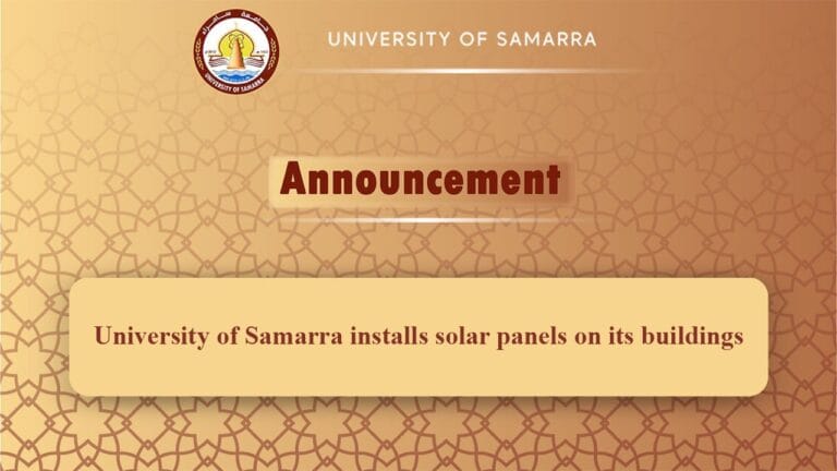 Samarra University installs solar panels in its buildings