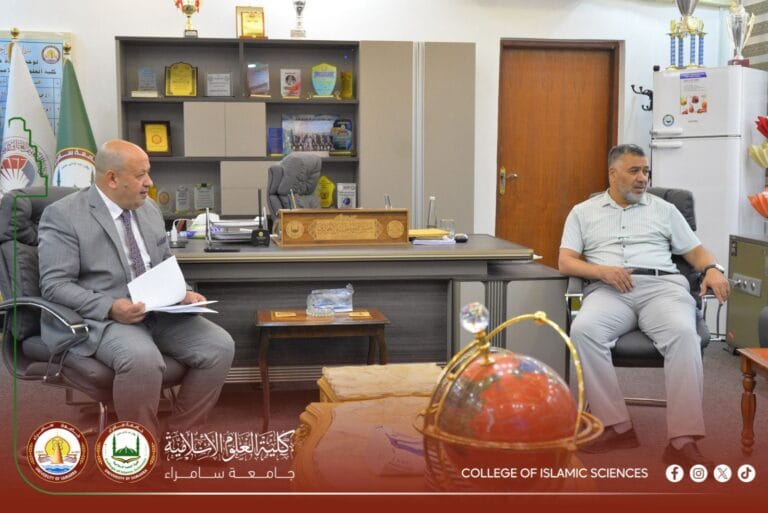 Assistant President of the University of Samarra for Scientific Affairs Follows Up at the College of Islamic Sciences on the Readiness for the Competitive Examination for Postgraduate Studies